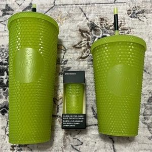 NEW Starbucks Studded Glow In the Dark Halloween Tumbler Set 2022 Venti & Grande